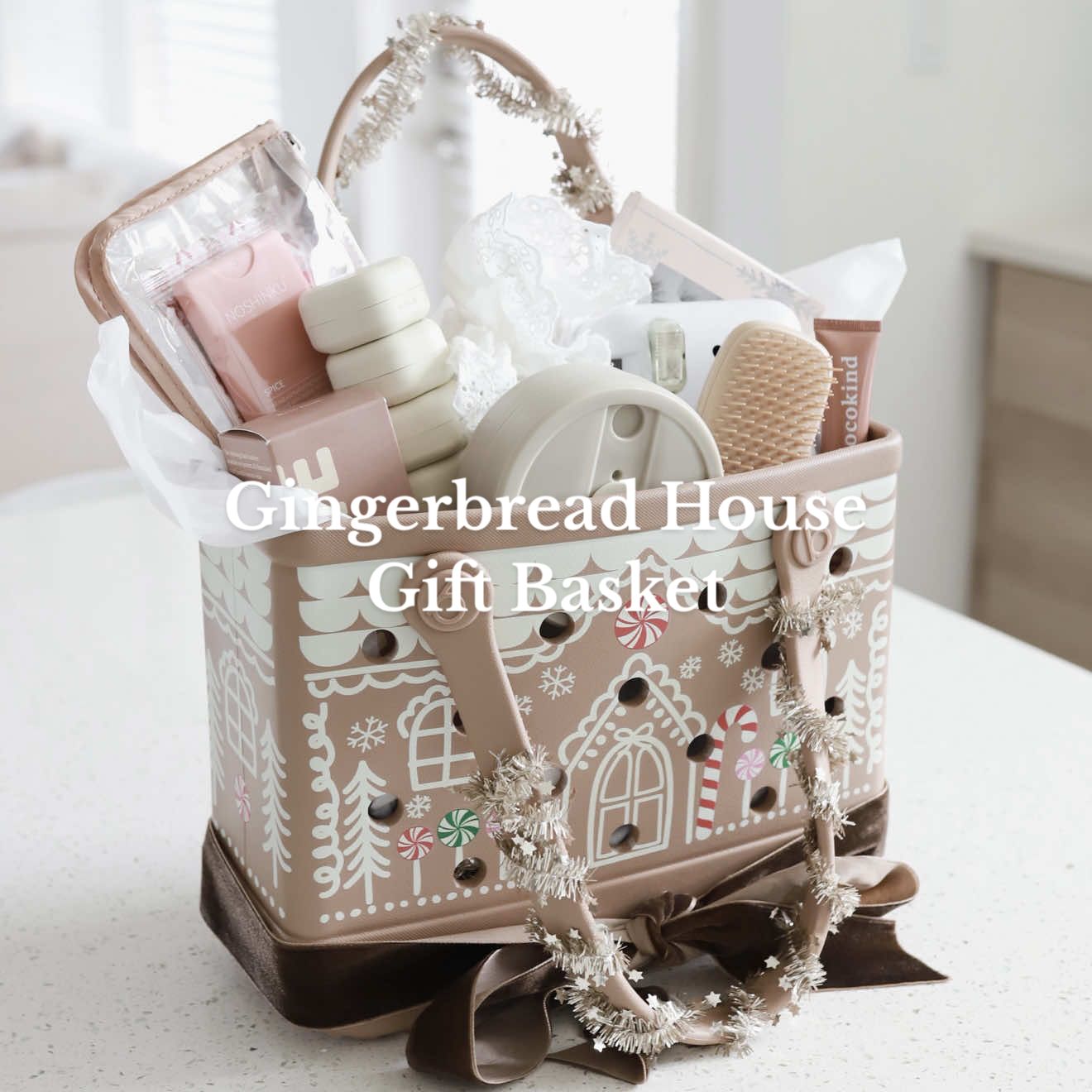 TikTok post by @itsemilyleah for LTK. Caption reads: Gingerbread house anything this Christmas🎅🏼✨....