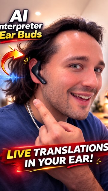 Instagram post by @momentum_productions for Timekettle. Caption reads: [...] these new interpreter earbuds from....