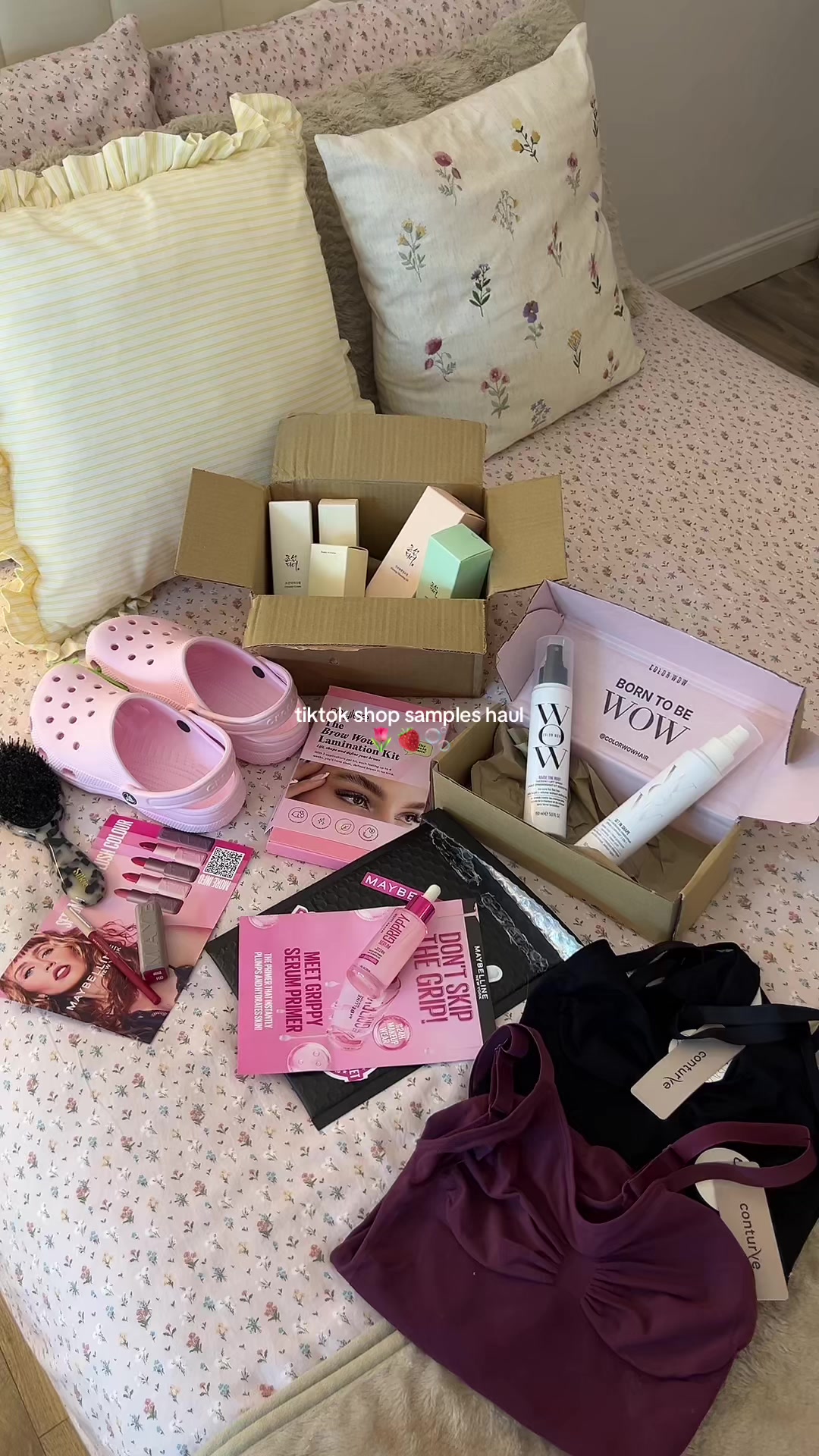 TikTok post by @nicolecoombes_ for Conturve. Caption reads: [...] UK @Beauty of Joseon UK @Color Wow UK....