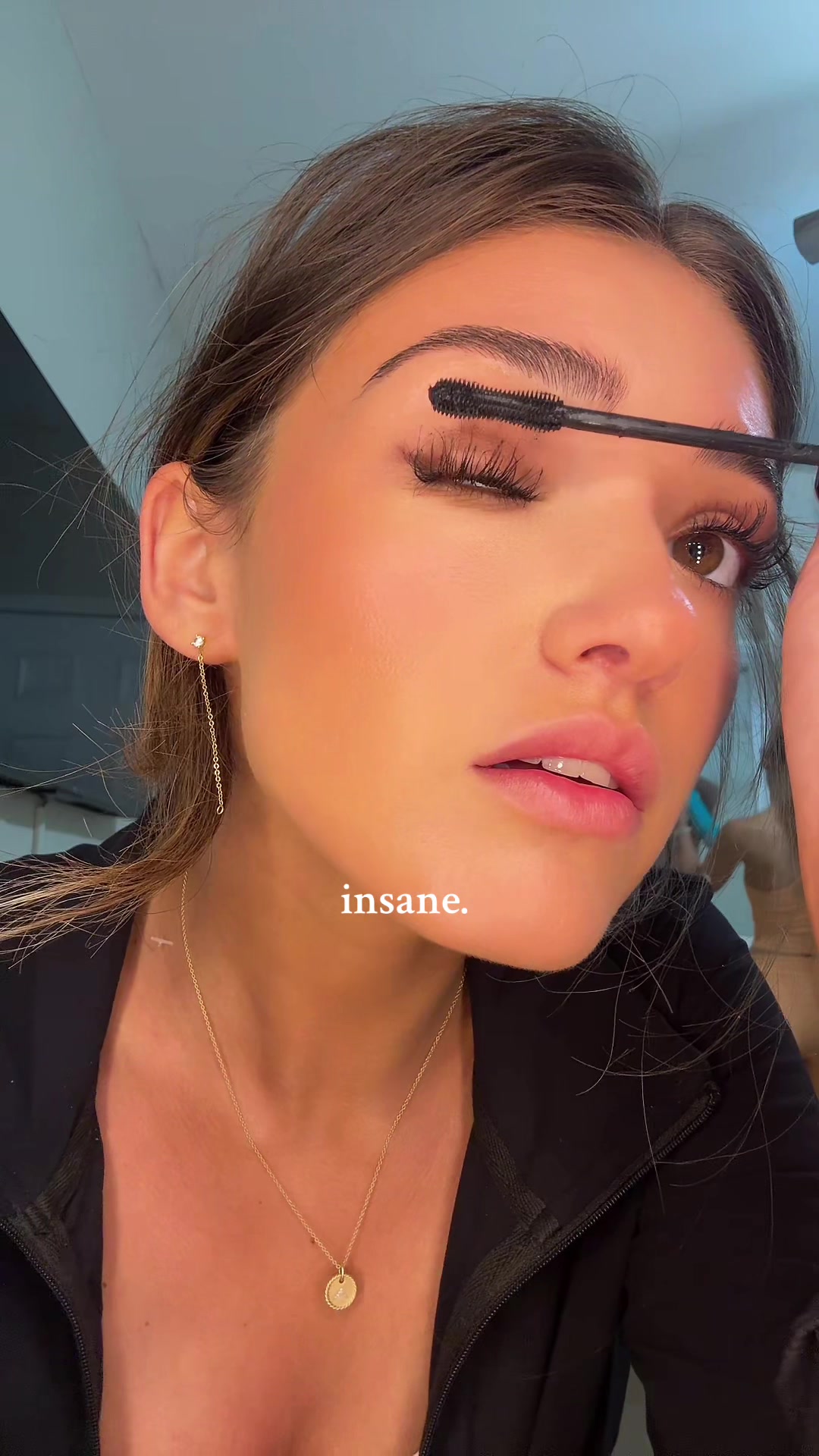 TikTok post by @alayarobbins for Babe Original. Caption reads: I love putting on mascara now @Babe Original....