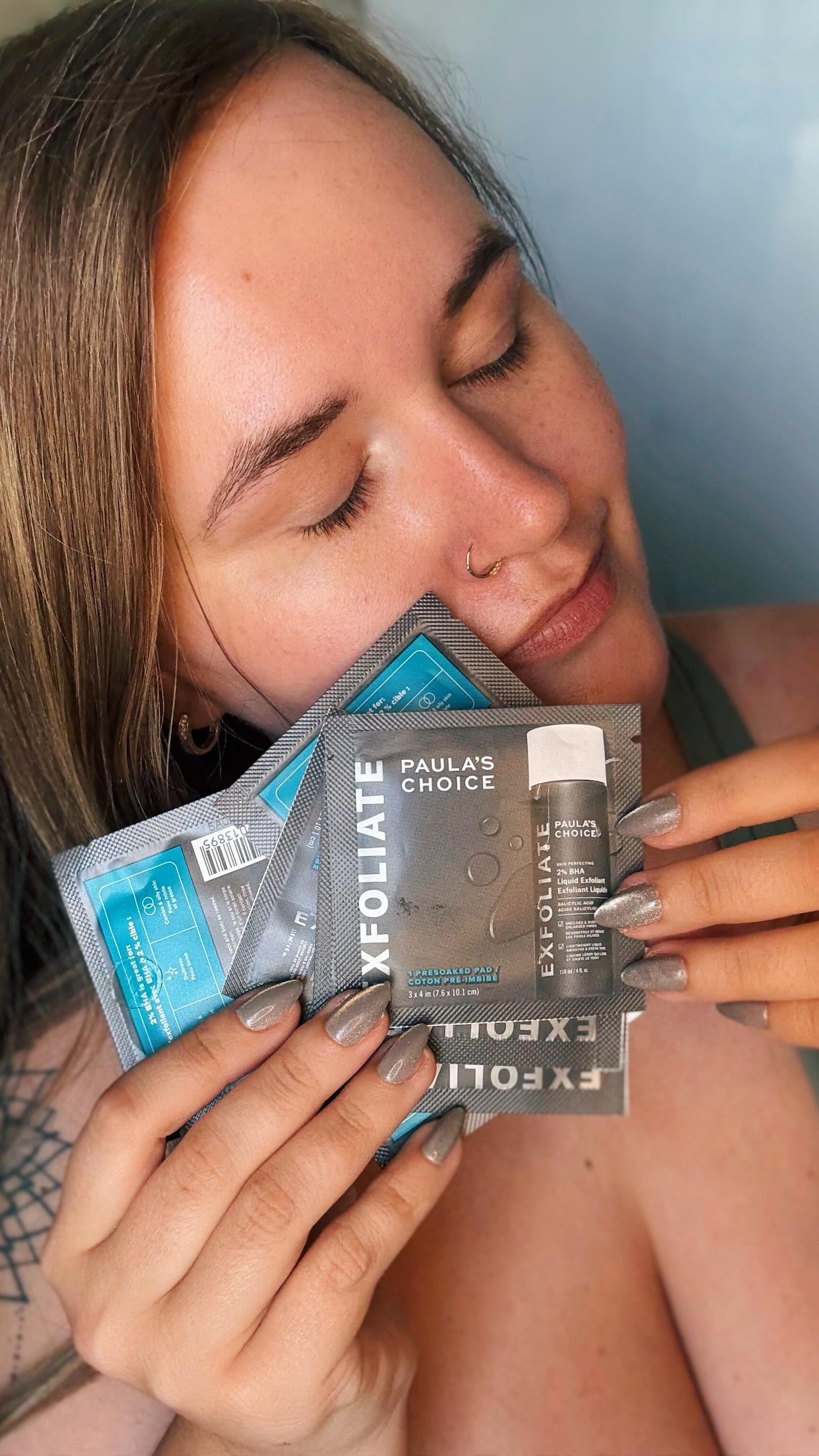 Instagram post by @alyonkashe for Paulas Choice. Caption reads: Meet your new travel skincare BFF 🫶🏻

These....