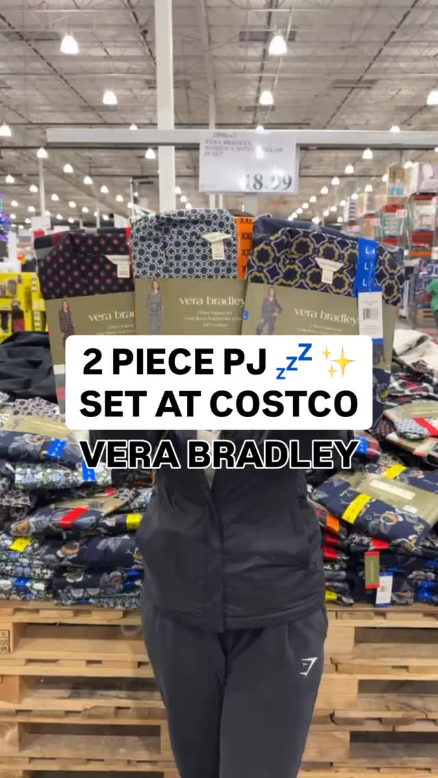 Instagram post by @costcofam4u for Vera Bradley. Caption reads: Cozy up in style! 💐 Vera Bradley’s 2-piece cotton....