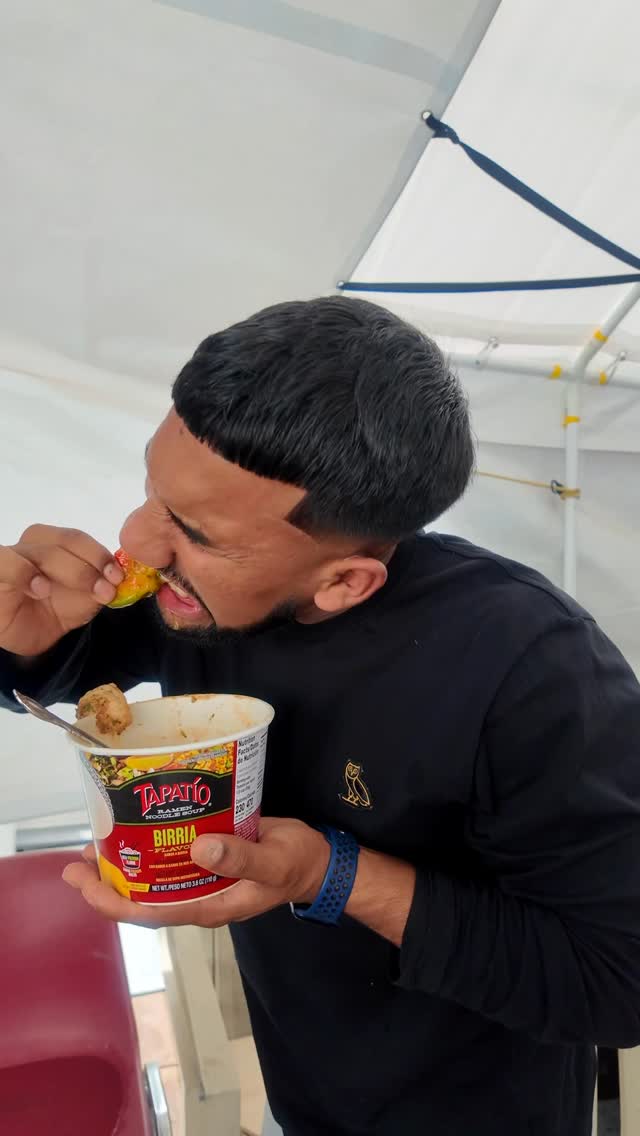 Instagram post by @life0fjon for Tapatio Ramen. Caption reads: @tapatio_ramen getting a proper trini mashup....