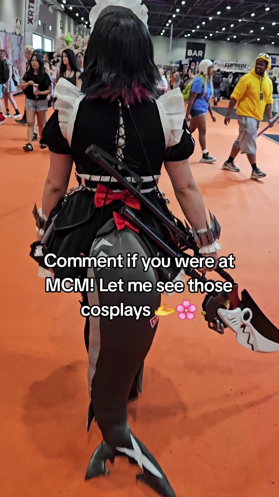 TikTok post by @_kikii_cos_ for dokidokicosplay. Caption reads: I HAD AN ABSOLUTE BLAST AT THIS CON met so many of....