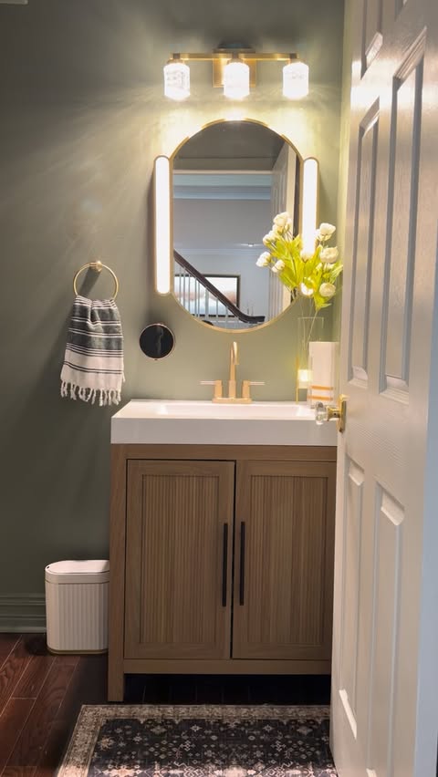 Instagram post by @apieceofmyglamhome for The Home Depot. Caption reads: Small changes, big impact!....