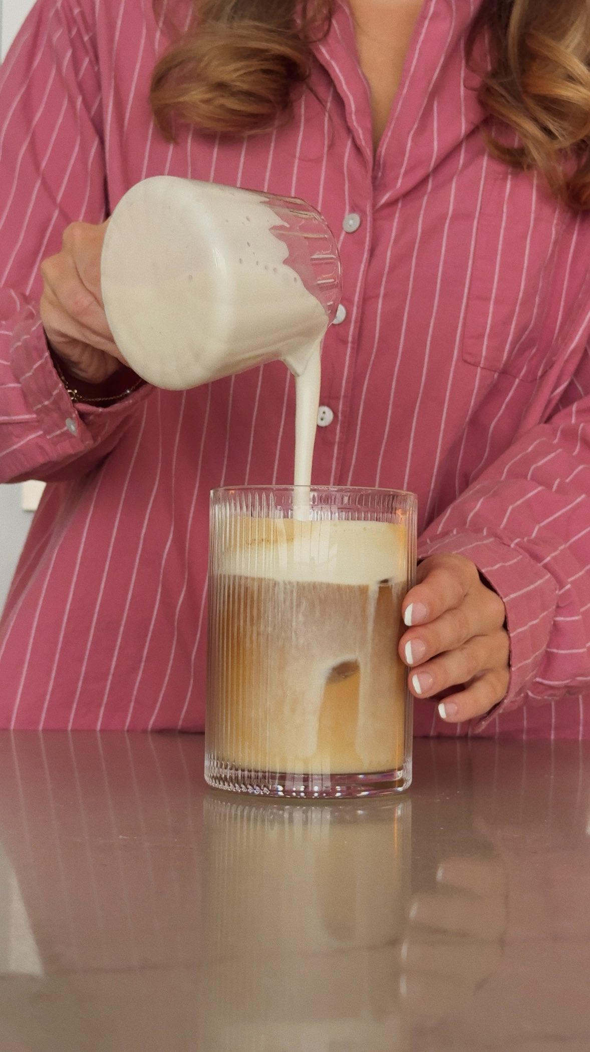 Instagram post by @mykenna for Earth’s Own. Caption reads: coffee + walk = a must for me every morning !!....