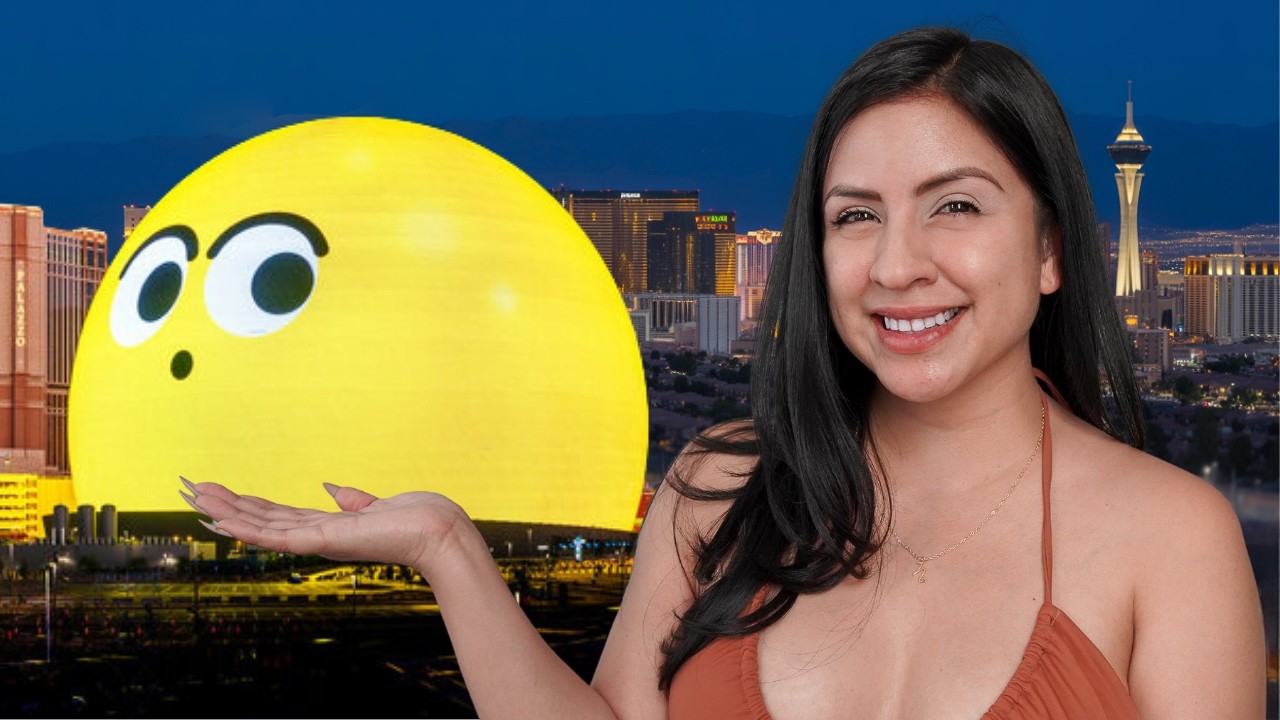 YouTube post by @NormaGeli for Venmo. Caption reads: NEWEST Things to See in LAS VEGAS for September 🪩.