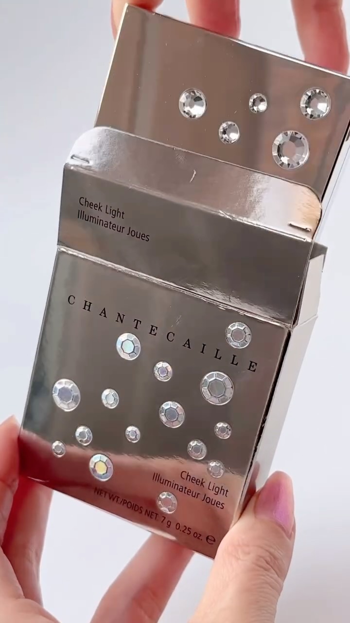 Instagram post by @fromsandyxo for Chantecaille. Caption reads: A jewel 💎 @chantecaille Cheek Light - Éclat....