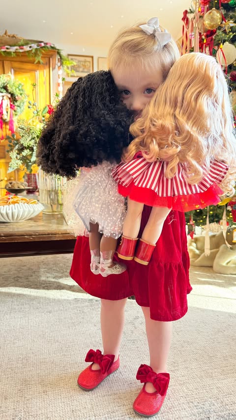 Instagram post by @toni_marianna for Our Generation Dolls. Caption reads: #ad Christmas came early for Boonie Girl🎄🎄✨✨✨....