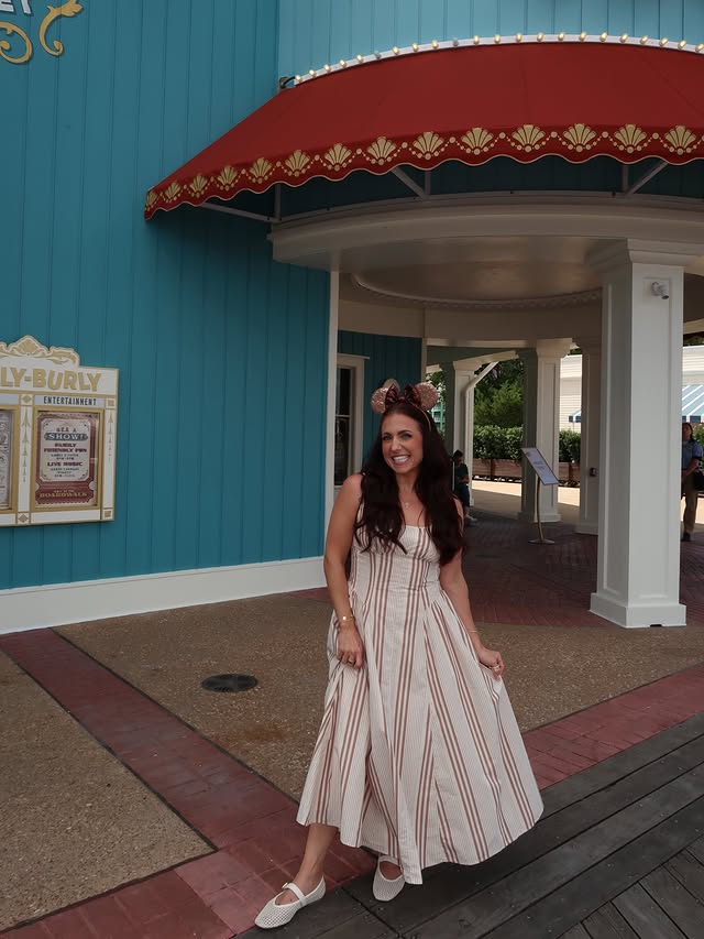 Instagram post by @heatherdemers for Disney Parks. Caption reads: [...] 🤪 thank you so much for inviting me....