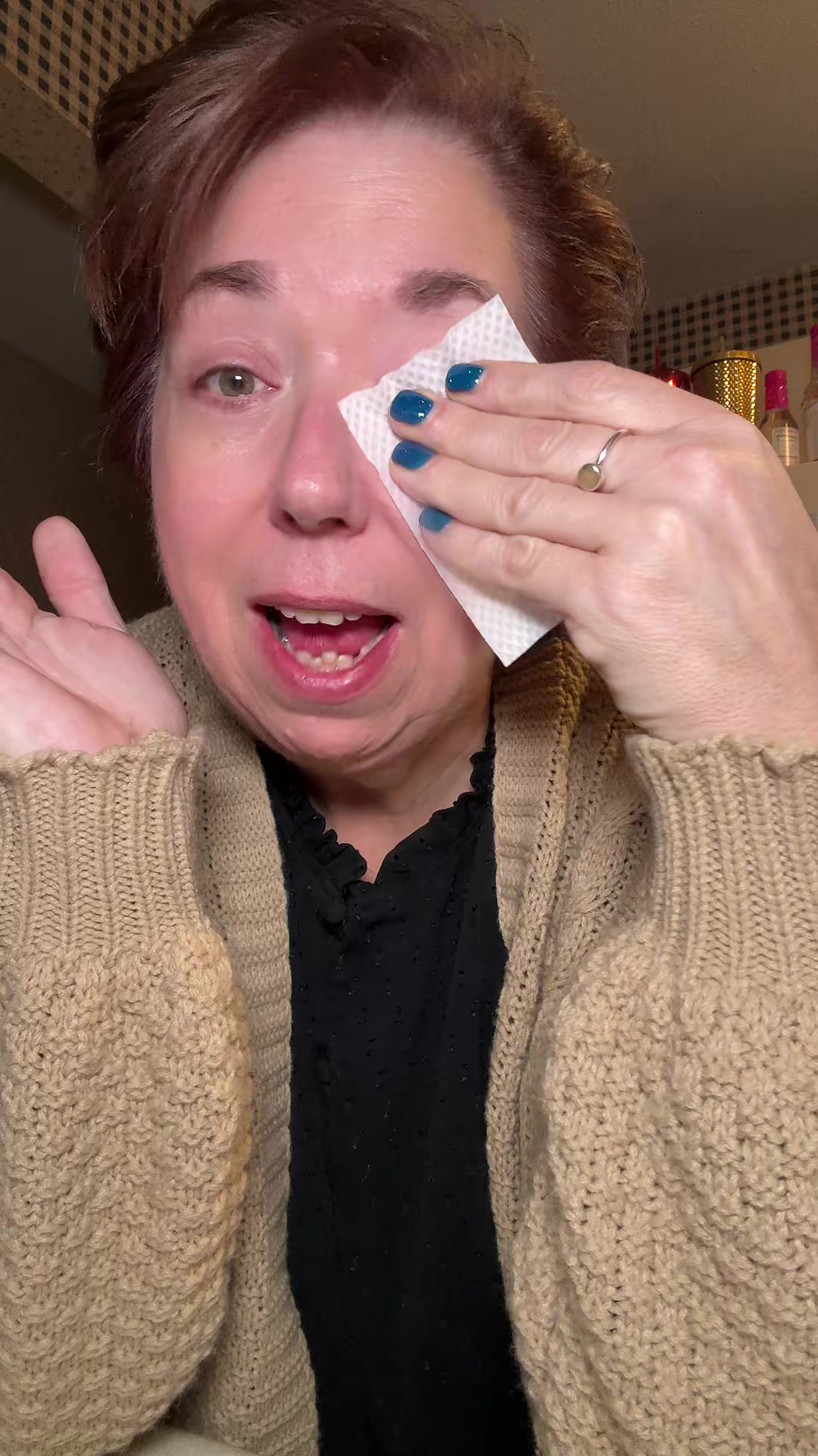 TikTok post by @kimbyw1972 for CorneaCare. Caption reads: [...] wipes, cleanse and moisturize from....