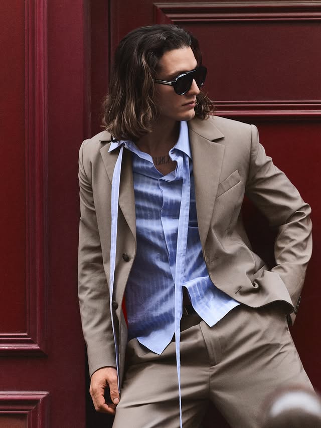 Instagram post by @gabriele for Ferrari. Caption reads: A modern vision in @ferraristyle #FerrariEyewear....