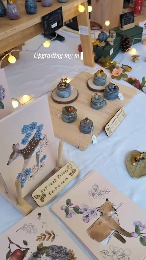 Instagram post by @sophsdraws for xTool. Caption reads: [...] lots of markets planned this year so my....