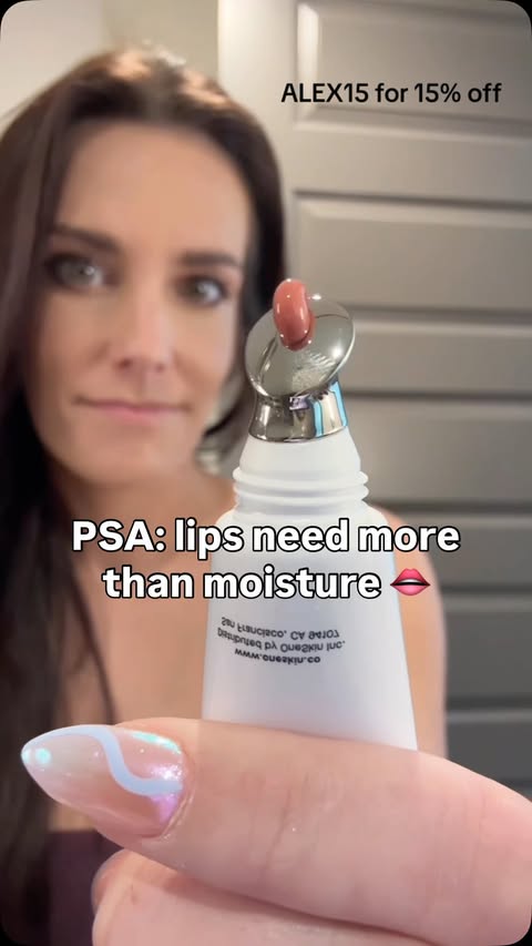 Instagram post by @alexeducatedmess for OneSkin. Caption reads: AD | PSA lip SPF isn’t optional and @oneskin.co....