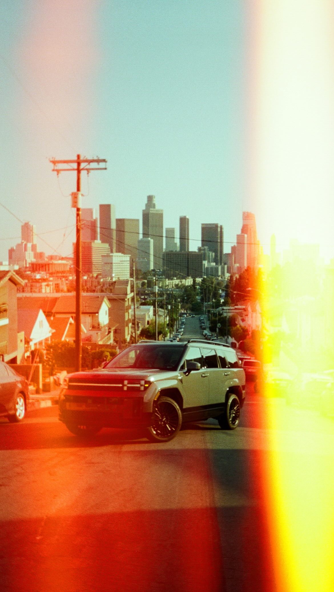 Instagram post by @asteryx for Hyundai USA. Caption reads: From the streets of LA to snow-capped peaks,....
