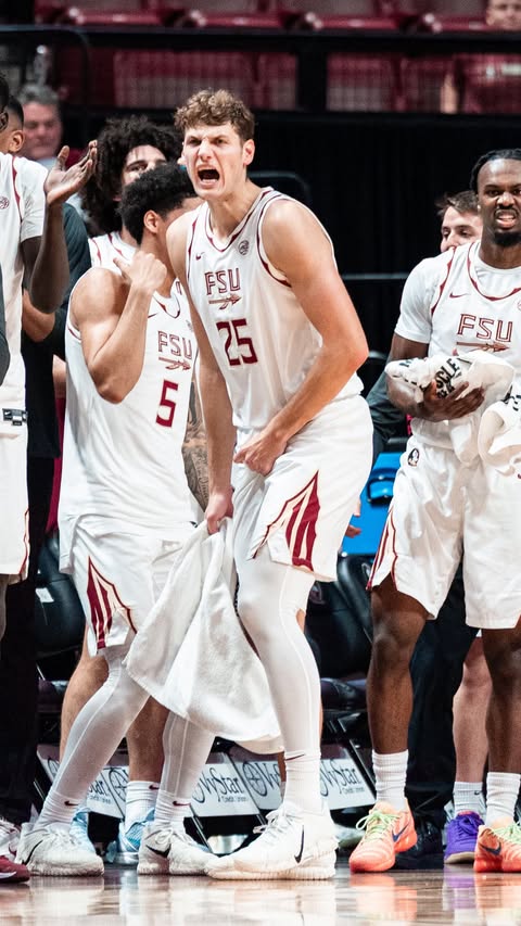 Instagram post by @fsuhoops for Truist. Caption reads: [...] ‘EM! PACK THE TUCK! 🗣️ #Connected | @truist.