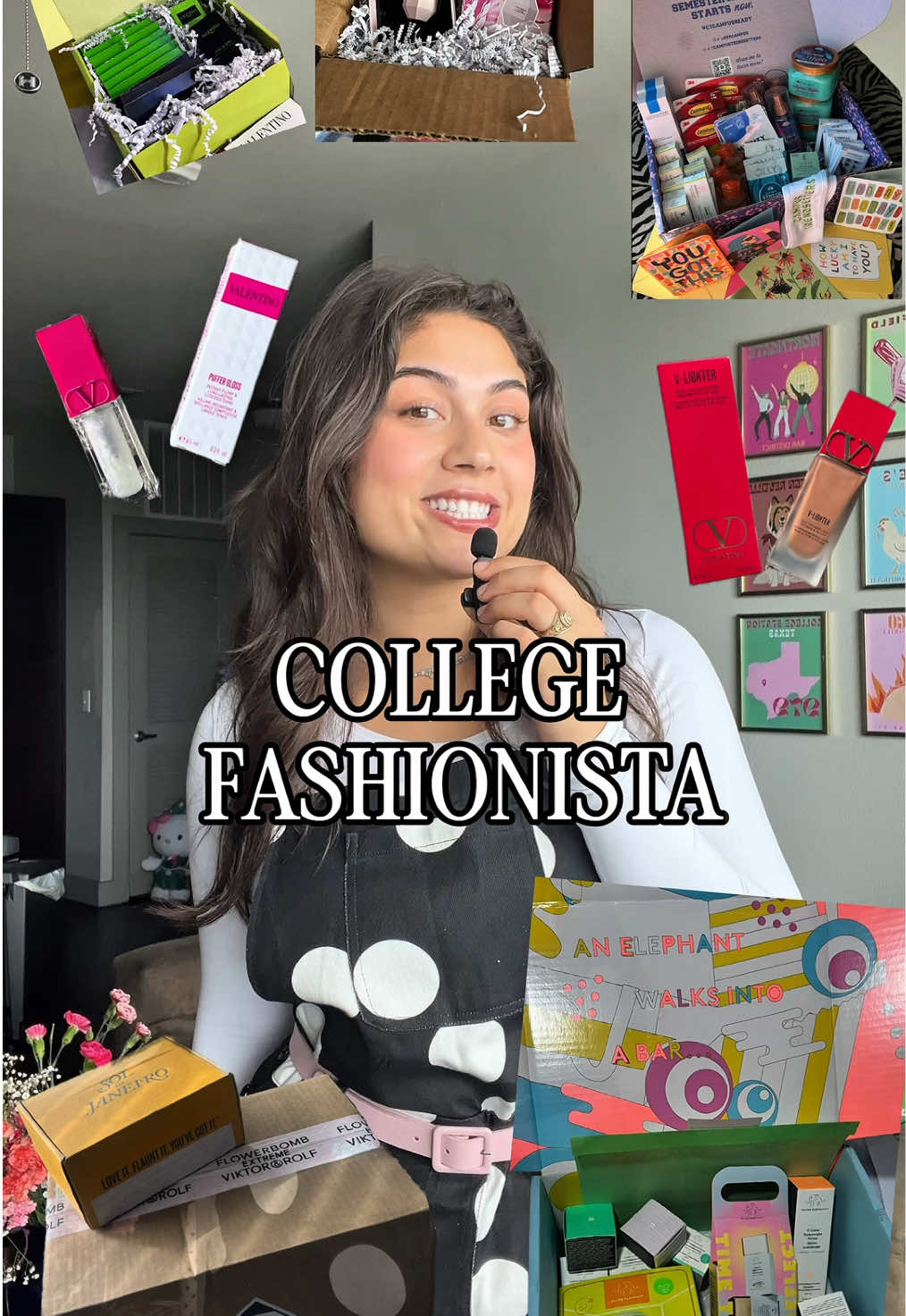 TikTok post by @zoe.tsoukalas1 for College Fashionista. Caption reads: [...] creators…this one’s for you @College....