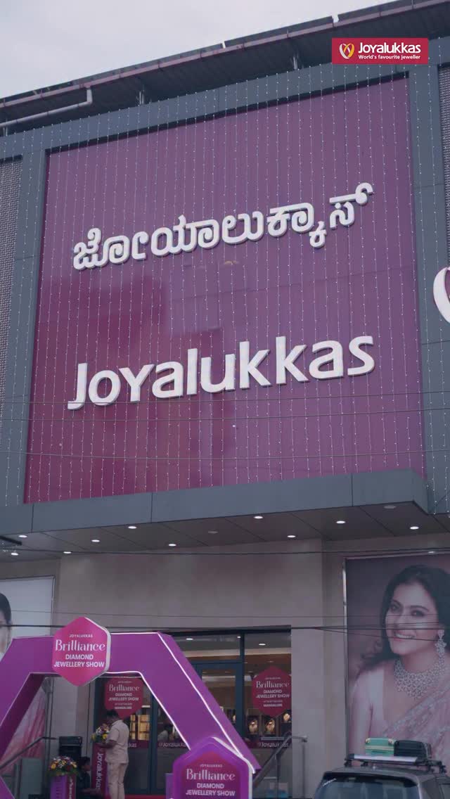 Instagram post by @kushii.shettyy for Joyalukkas. Caption reads: Step into brilliance, Mangalore ✨ 

Visit the....