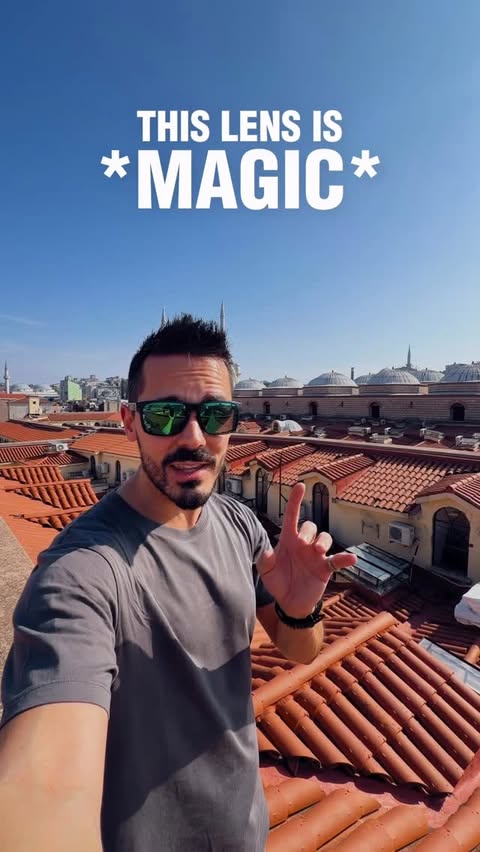 Instagram post by @gugliotta.one for Turkish Airlines. Caption reads: When travelling I like to keep my camera setup....