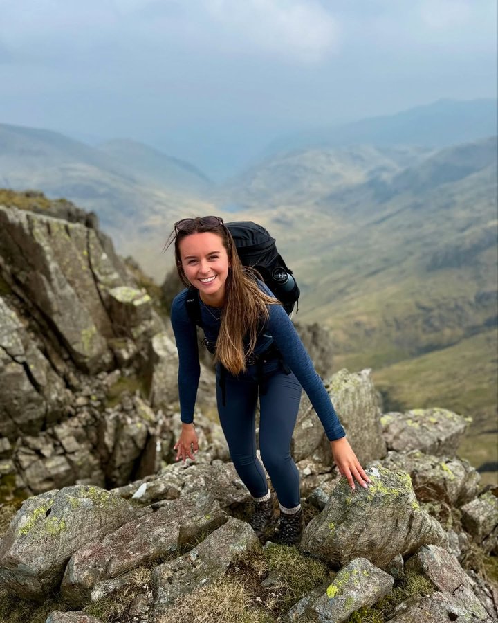 Instagram post by @ems_outdoors_ for ACAI Outdoorwear. Caption reads: The first and only summit where we had views on....