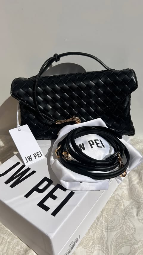 Instagram post by @bocamarts for JW PEI. Caption reads: so excited with my new black bag🖤 @jwpei_official....