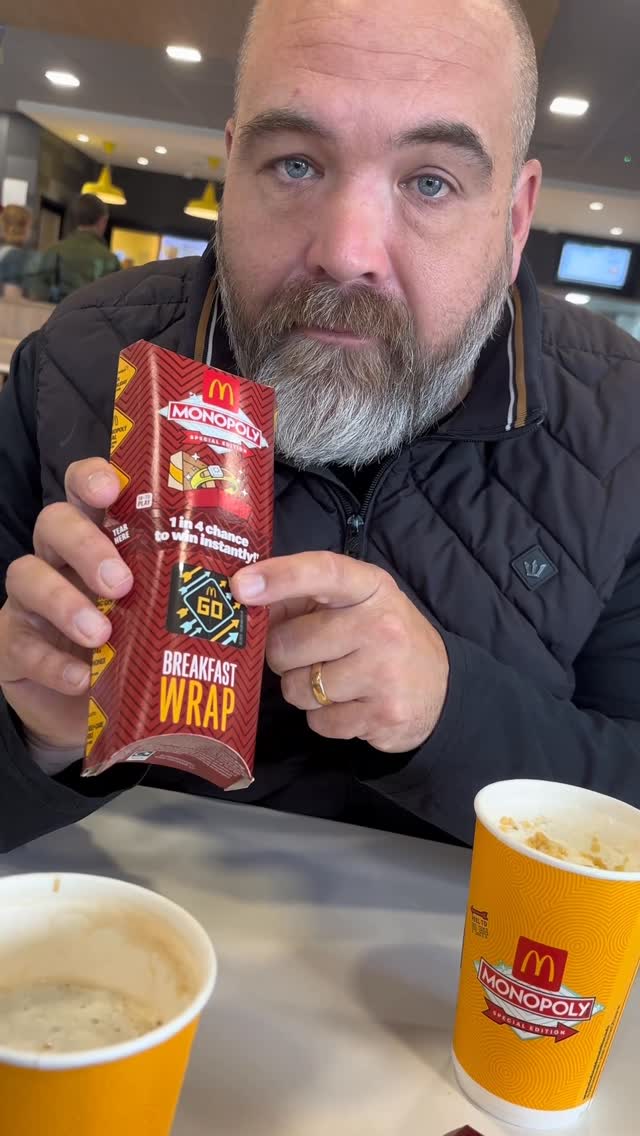 Instagram post by @daddymaycooks for McDonald’s. Caption reads: #Ad | The MONOPOLY game promotion at McDonald’s is....