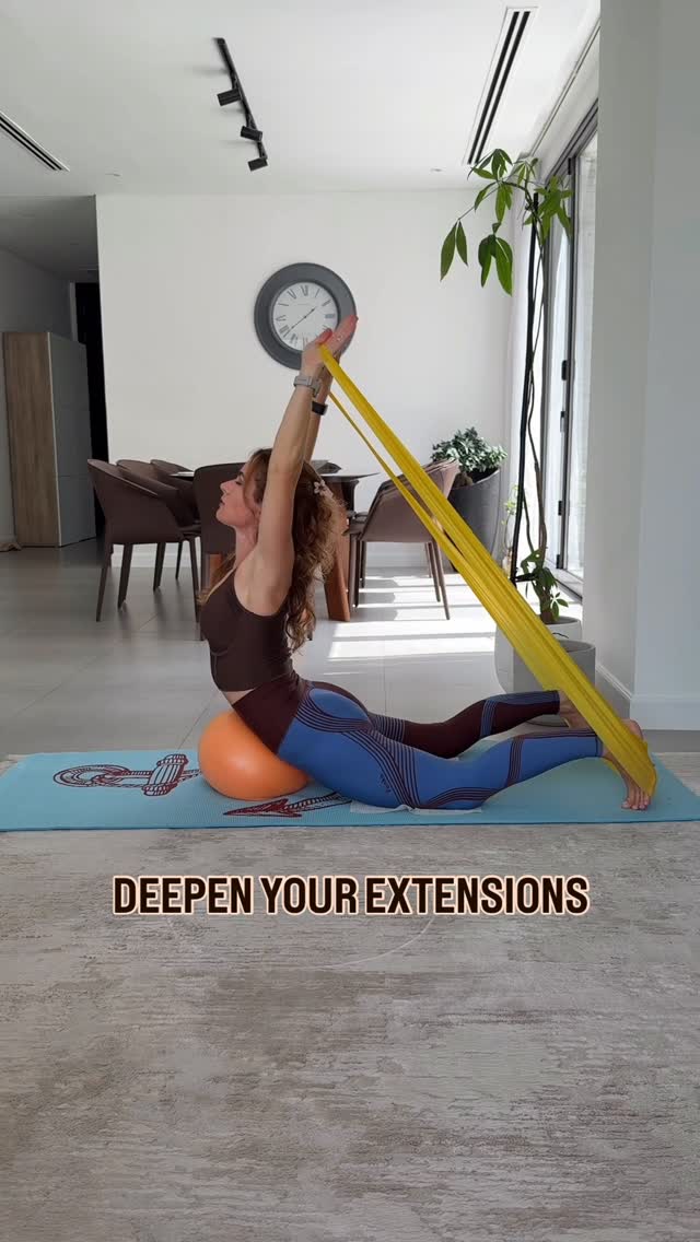 Instagram post by @hilalleighpilates for Fanka. Caption reads: Deepen your extensions, open up your shoulders and....