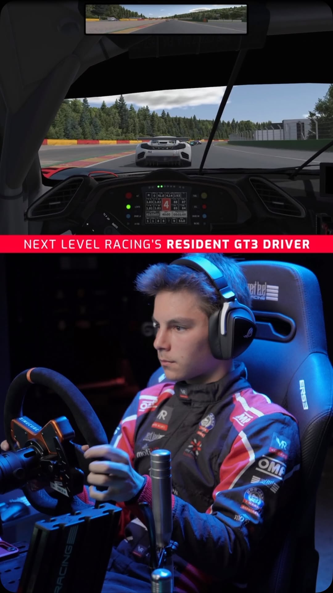 Instagram post by @alex_gardner_94 for Next Level Racing. Caption reads: [...] overtake skills to the test in the Next....