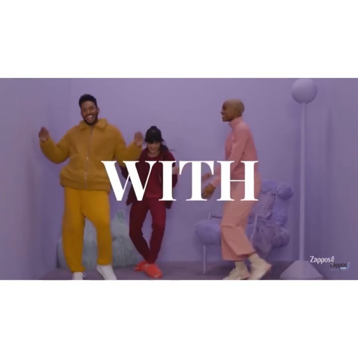 Instagram post by @michelpsian for BlocLA. Caption reads: NEW @zappos COMMERCIAL 😃 Good times with cozy....