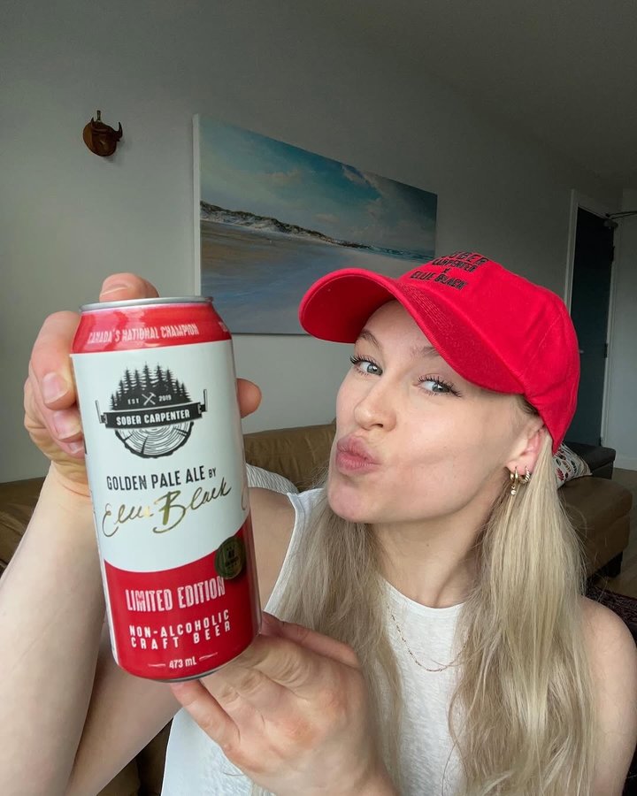 Instagram post by @ellieblack_ for Sober Carpenter. Caption reads: I’m so excited for the launch of my limited....