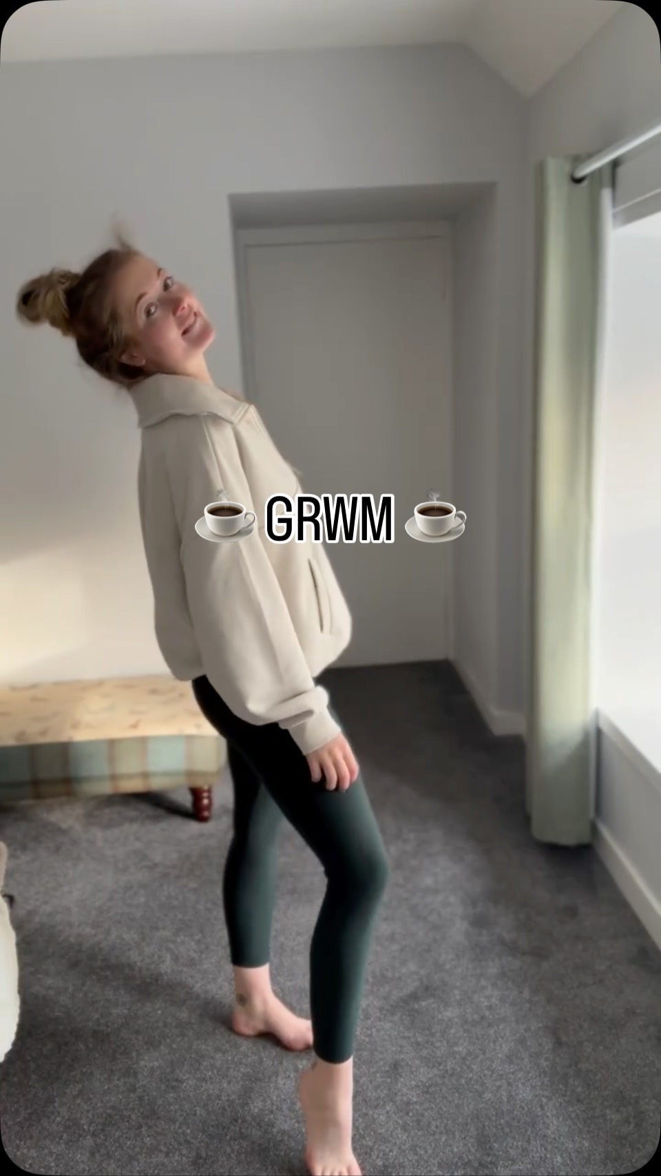 Instagram post by @mathilda.allison for LOVALL. Caption reads: Get ready with me @lovallofficial edition, I was....