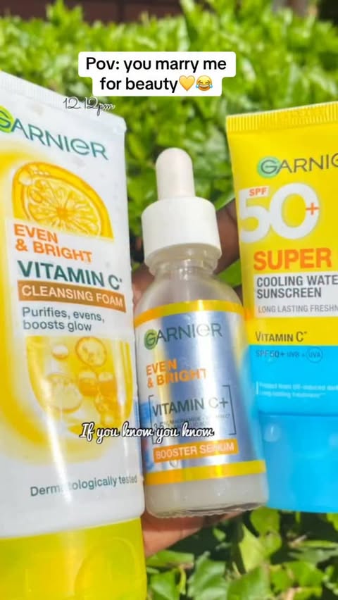 Instagram post by @min.sue1 for Garnier East Africa. Caption reads: Nothing beats this skincare routine!! For....