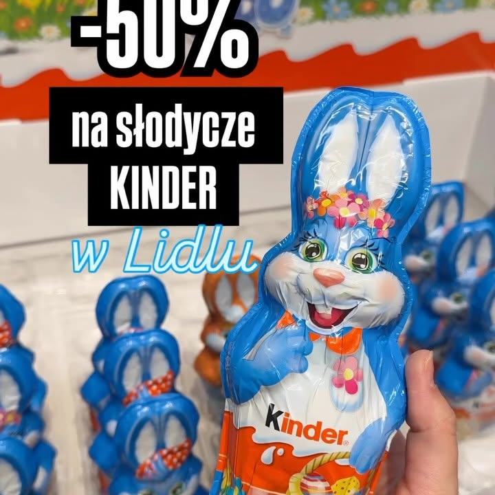 Instagram post by @deal.zycia for Lidl Polska. Caption reads: -50% na KINDER🤩❤️

Promocja obowiązuje TYLKO DZIŚ....