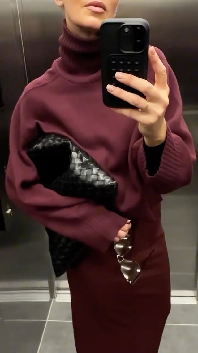 Instagram post by @mirjaklein for EDITED. Caption reads: Ad/ Mix and Match in 🍇 @editedofficial....