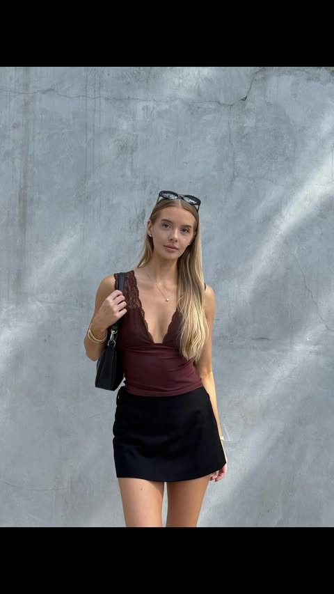 Instagram post by @rachel.andrews for FashionPass. Caption reads: fall in LA 🍂 wearing @fashionpass use code....