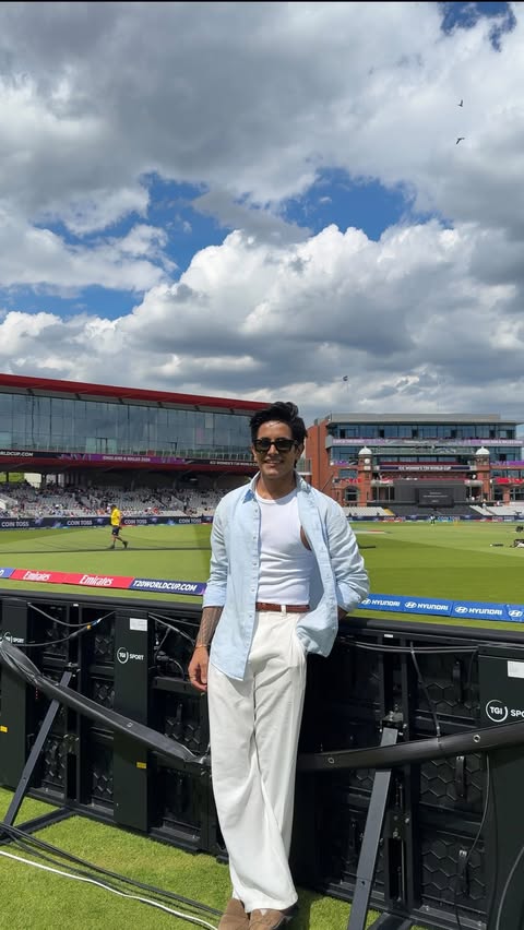 Instagram post by @theabhishekrathod for ICC. Caption reads: [...] to watching it live ✨ Every second at the....