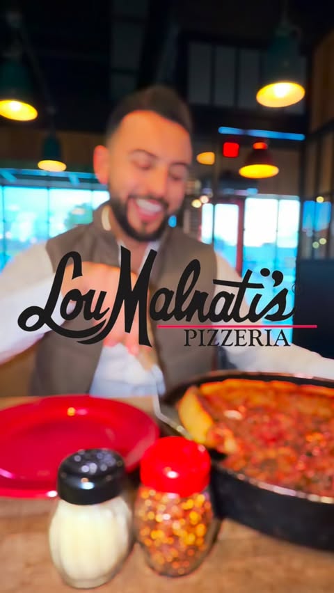 Instagram post by @officialdanielaltaher for Lou Malnati's. Caption reads: All Love @LouMalnatis 🍕 
Real Chicago Flavour....