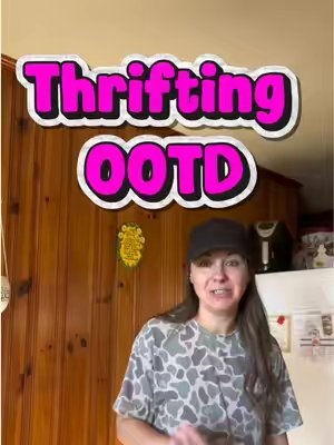 TikTok post by @tracymiller37 for The Mad Hatter Company. Caption reads: Thrifting OOTD featuring @The Mad Hatter Company....