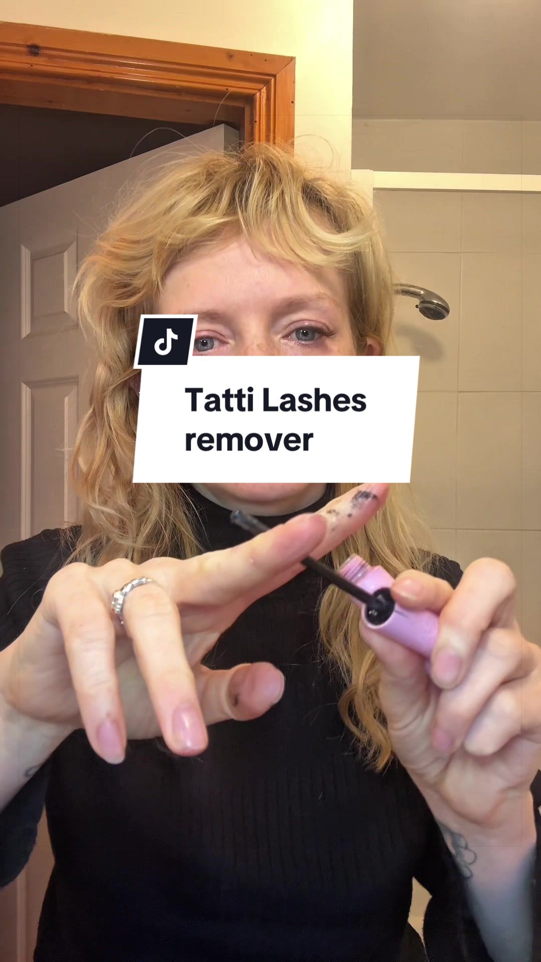 TikTok post by @klaramcdonnell for TATTI LASHES. Caption reads: The Tatti Lashes remover is one of my most [...].