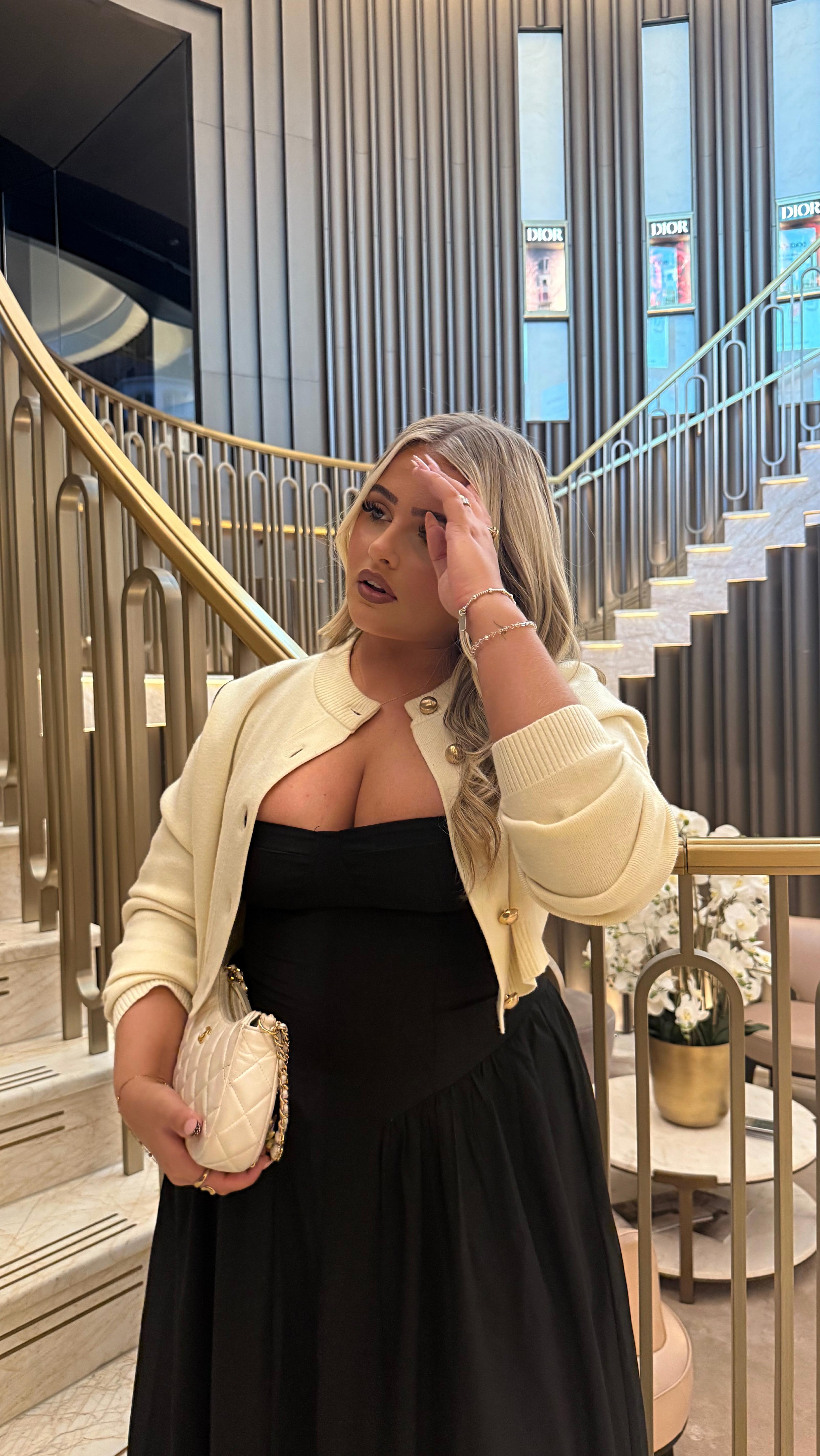 Instagram post by @aimeejphillips for Indigo Lune. Caption reads: [...]  jewellery!! Shop my look @indigolune 🤍✨....