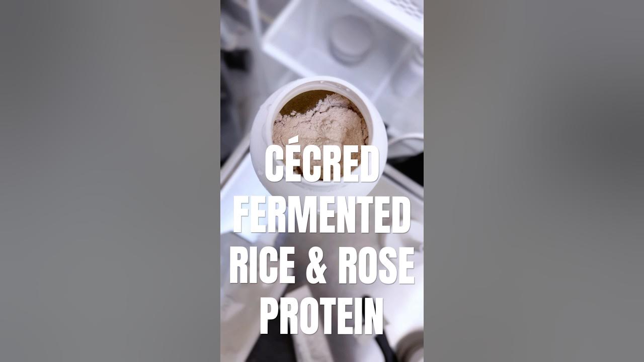 YouTube post by @PaparazziAllure for Cécred. Caption reads: Prep the @cecred fermented rice & rose protein....