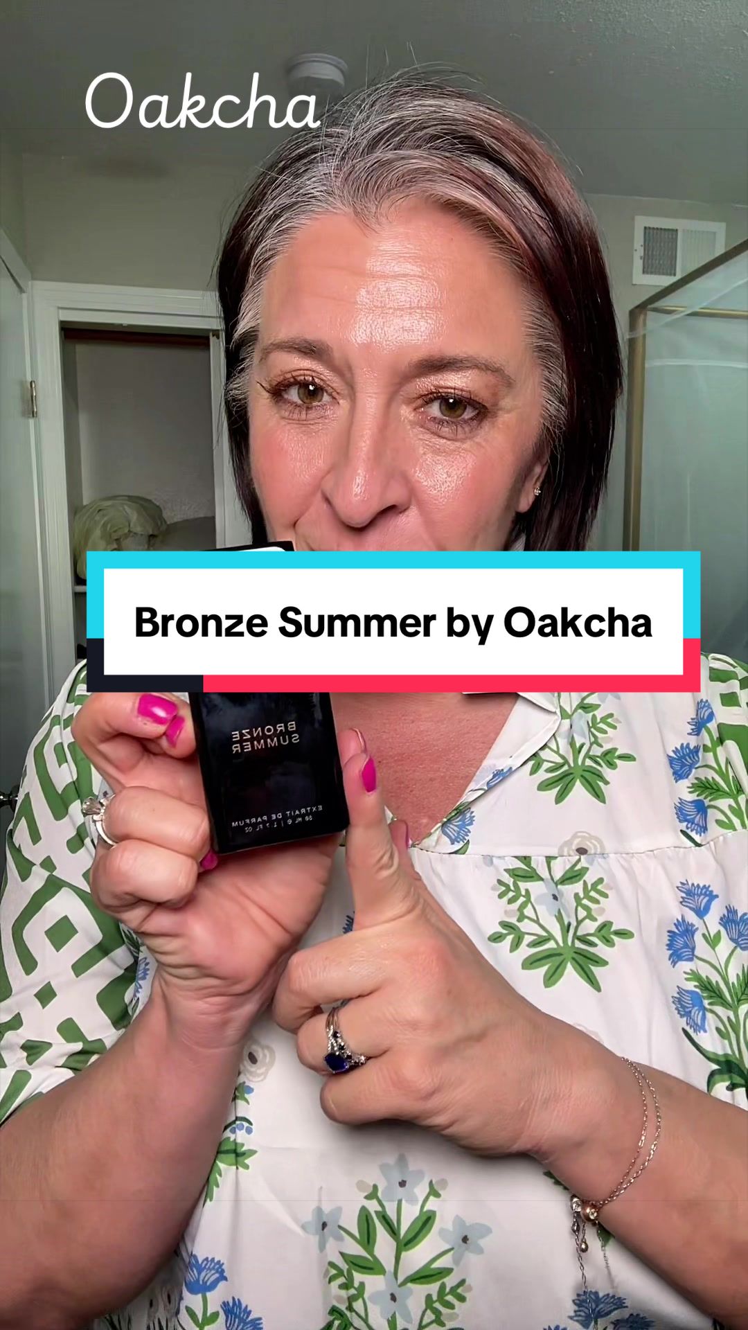 TikTok post by @hayleyfunder for Oakcha. Caption reads: Floral lovers, this one is for you! @Oakcha....
