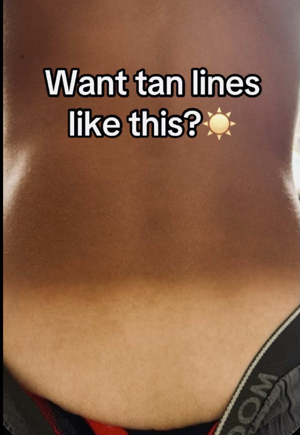 TikTok post by @mariesjourneyforward for Carroten Greece. Caption reads: Want tan lines like this? ☀️ @CARROTEN #Carroten....