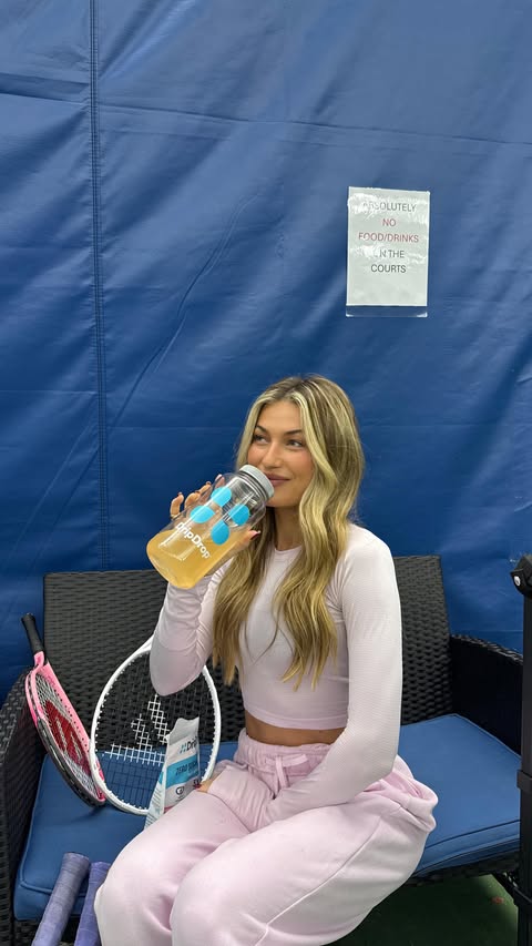 Instagram post by @madisonappel for DripDrop. Caption reads: [...] that actually tastes good @drinkdripdrop #ad.
