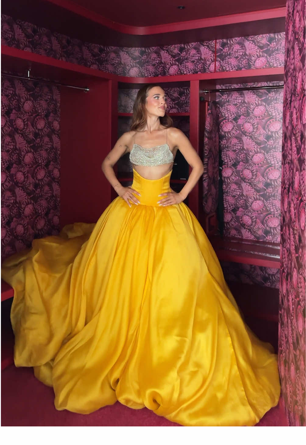 TikTok post by @adellepetros for Maybelline. Caption reads: Fit came together, @Maybelline NY Lifter Glaze....