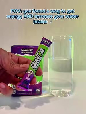 TikTok post by @fatty_snacks for GHOST Lifestyle. Caption reads: If you're like me and love @GHOST LIFESTYLE energy....