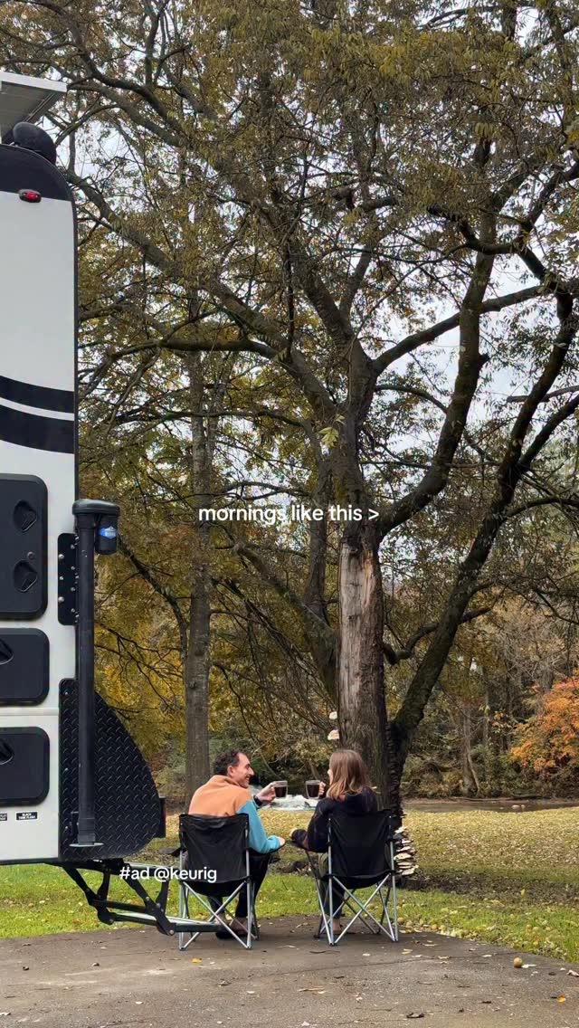 Instagram post by @ourfulltimeadventure for Keurig. Caption reads: #ad If it doesn’t earn its place, it doesn’t come....