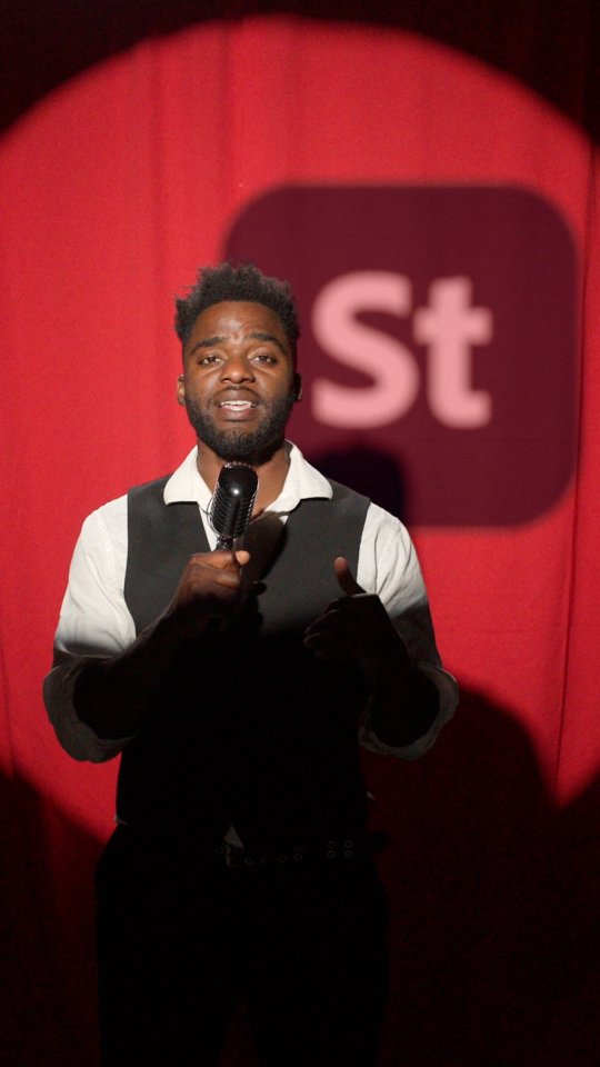 Instagram post by @kelechixv for Adobe Stock. Caption reads: ✨️Step into a world of magic - built entirely with....