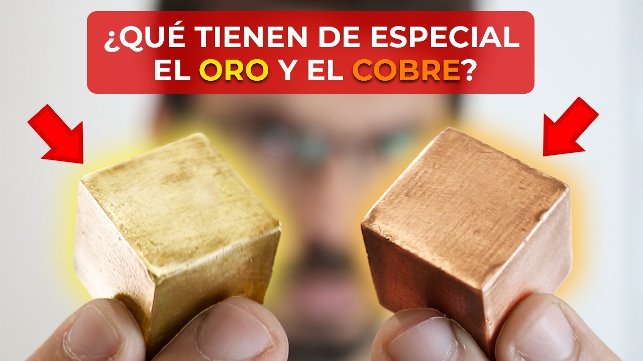 YouTube post by @CienciaDeSofa for Brilliant.org. Caption reads: Why are (almost) all metals gray?.