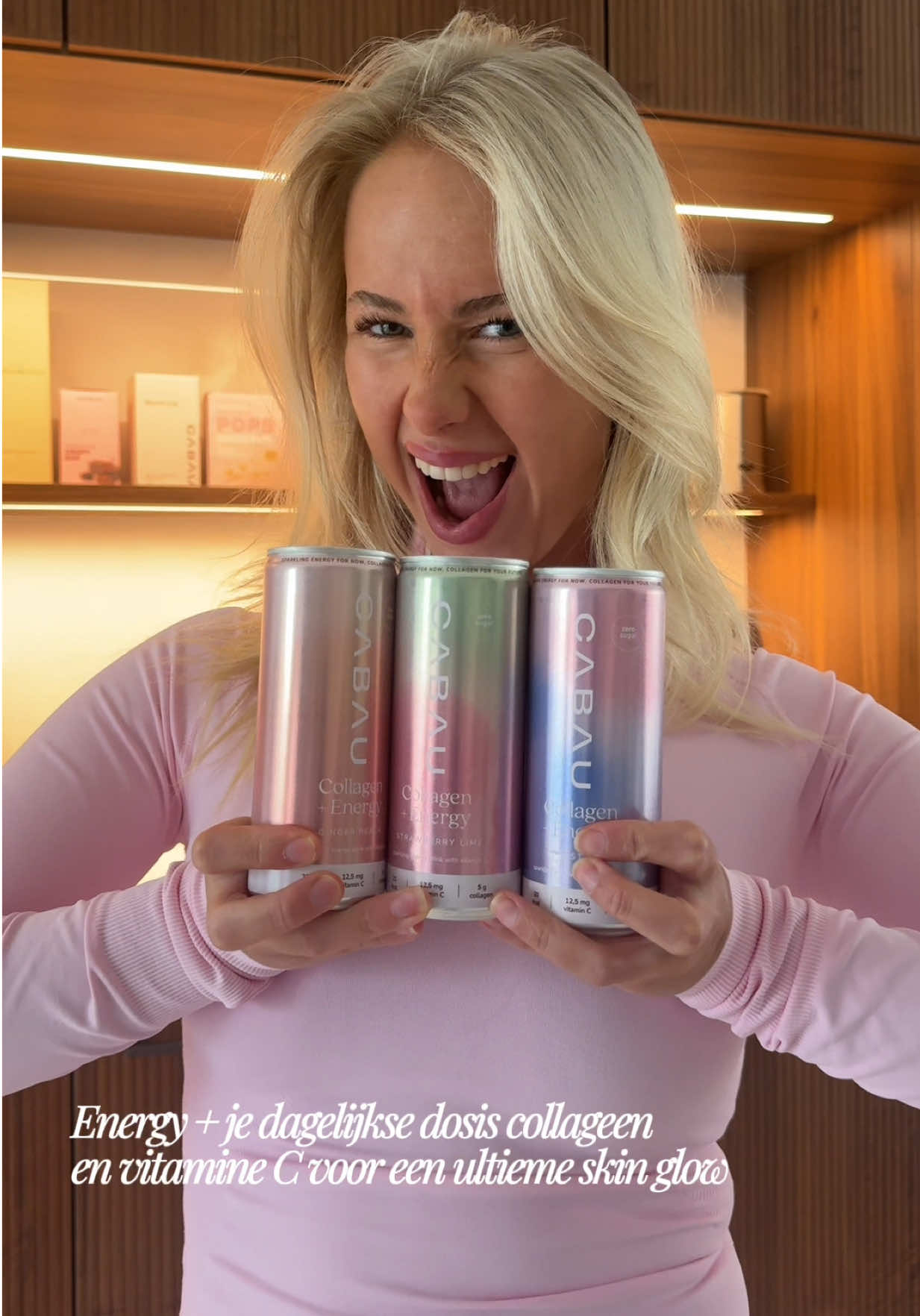 TikTok post by @socialsbymies for Cabau Lifestyle. Caption reads: [...] glow 🥹✨ Code: MICHELLECOLLAGEN @Cabau....